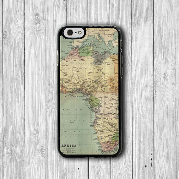 Vintage Africa Map Locating Countries Iphone 6 Cover, Iphone 6 Plus, Iphone 5 / 5s Iphone 5c Cases Iphone 4/4s Accessory Vintage Boss Gift
