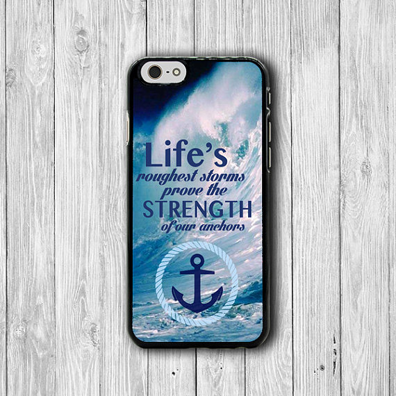 iPhone 6 Case Inspiration Quote iPhone 6 Plus, Abstract Sea iPhone 5S, iPhone 5 Case, iPhone 5C Case, iPhone 4/4S Case Text Word of Anchor #22