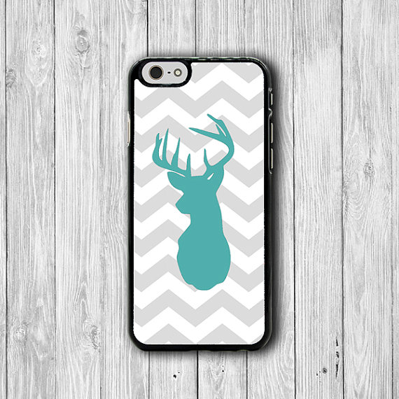 iPhone 6 Case - Grey Geometric Mint Deer iPhone 6 Plus, Animal Printed Art Shadow Phone 5S, iPhone 5 Case, iPhone 5C Case, iPhone 4S Hipster #24