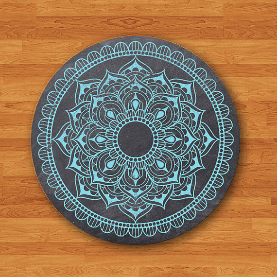 Blue Mint Mandala Draw On Black Chalk Board Mouse Pad Electronics Pads Gift For Teacher Mousepad Office Desk Deco Year Painting Art Gift#2-13
