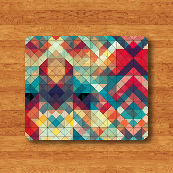 Abstract Geometric Smooth Mouse Pad Art Personalized Rubber Colorful MousePad High Resolution Printing Eco Friendly Teacher Gift Office Dec#2-20