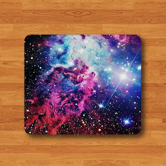 Nebula Galaxy Hipster Teen Dark Space Mouse Pad Mousepad Office Desk Deco Work Pad Mat Rectangle Electronics Pad Christmas Gift For Him#2-30