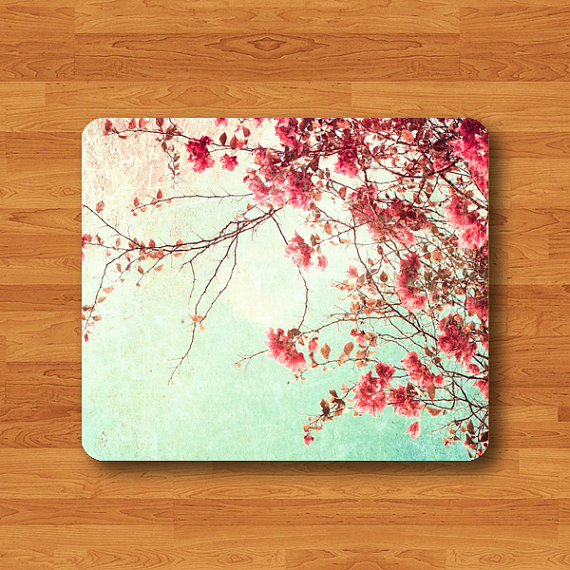 Sakura Japan Autumn Forest Floral Mouse Pad Desk Pad Fabric Flower Symbol Mousepad Personalized Rectangle Pad Matte Office Gift Computer Pad#2-33
