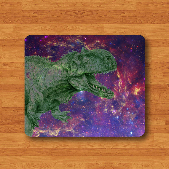 Dinosaur Galaxy T-REX Mouse Pad Tyrannosaurus Rex Realistic Drawing MousePad Dino Computer Work Pad Mat Personalized Hipster Mouse Gift#2-54
