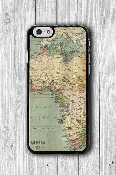 Vintage Africa Map locating Countries iPhone 6 Cover, iPhone 6 Plus, iPhone 5 / 5S iPhone 5C Cases iPhone 4/4S Accessory Vintage Boss Gift