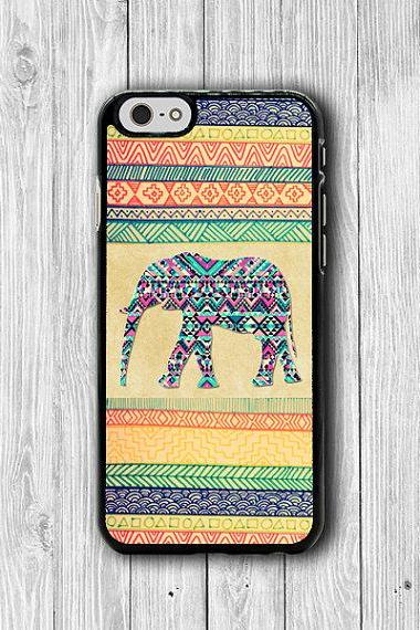 Aztec Elephant Color Drawing iPhone 6 Cases, Big Wild Animal iPhone 6 Plus, iPhone 5S Cover, iPhone 4 Boss Gift Accessories Pocket Deco Gift #33