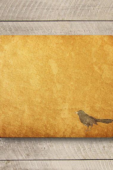 Vitnage Black Bird PARCHMENT Mouse Pad Printed Art Old Painting Rubber MousePad Rectangle Matt Personalized Gift Desk Deco Work Gift Wood#2-35