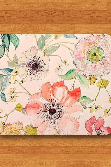Vintage Flower Rose Floral Jasmine Girl Beautiful Pattern Mouse Pad MousePad Desk Deco Work Pad Mat Rectangle Personal Boss Gift Christmas#2-51