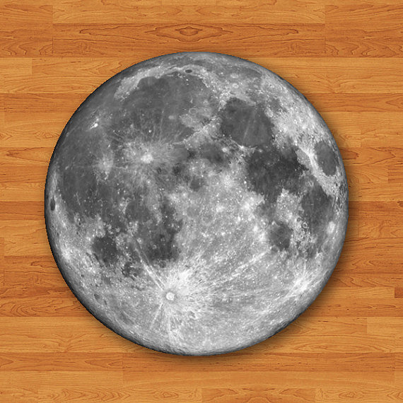 Round Mouse Pad Moon Dark Side Hipster MousePad Natural Desk Deco Vintage Office Computer Pad Personalized Gift For HER HIM Electronics Pads#2-15